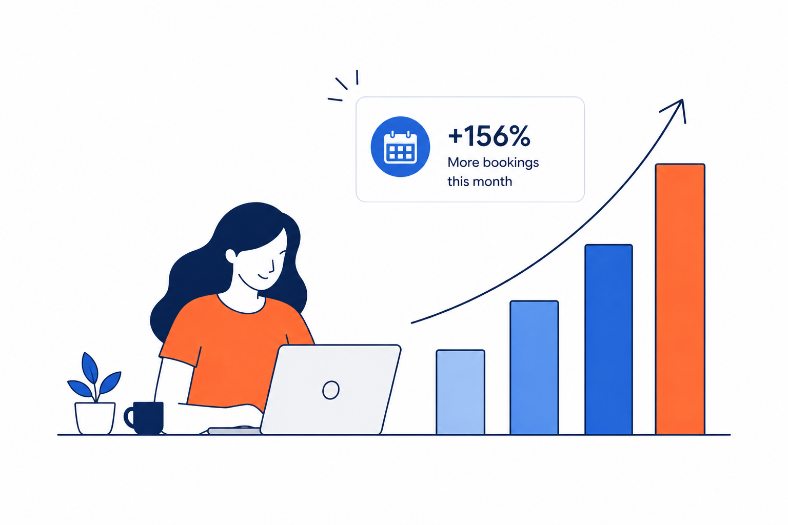 Service business receiving more bookings